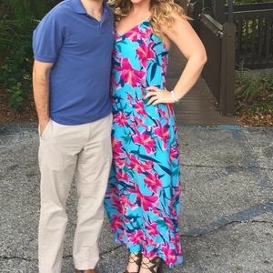 Show Me Your Mumu Blue and Pink Floral Maxi Dress